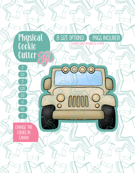 Safari Truck Cookie Cutter with matching PNG