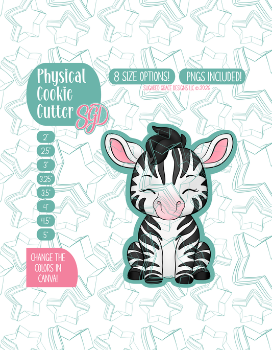 Safari Zebra Cookie Cutter with matching PNG