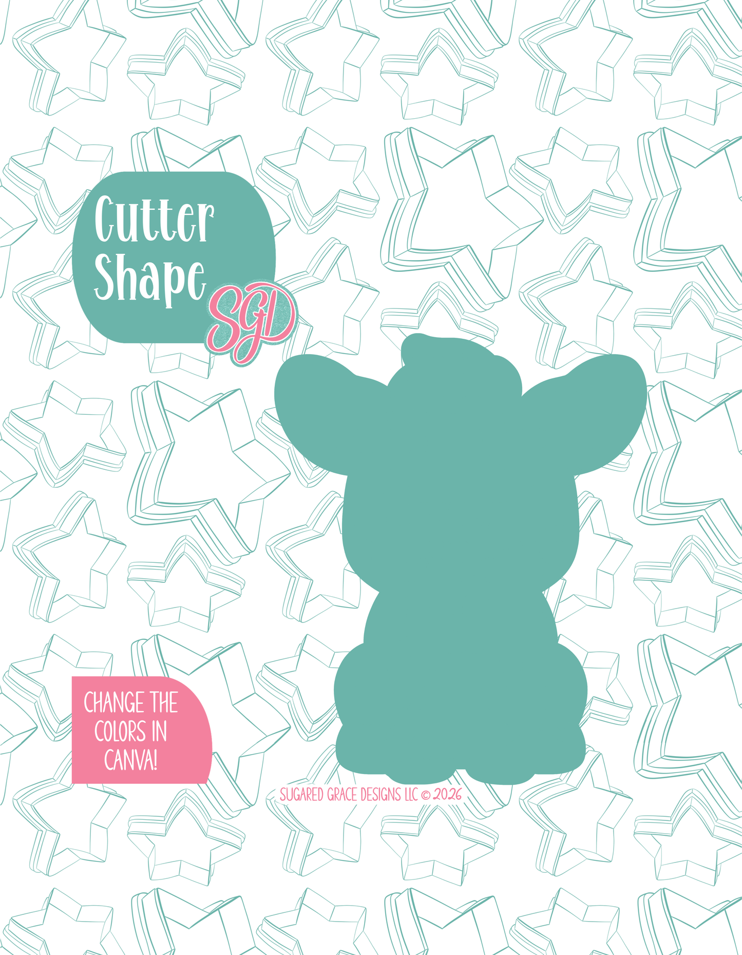 Safari Zebra Cookie Cutter with matching PNG