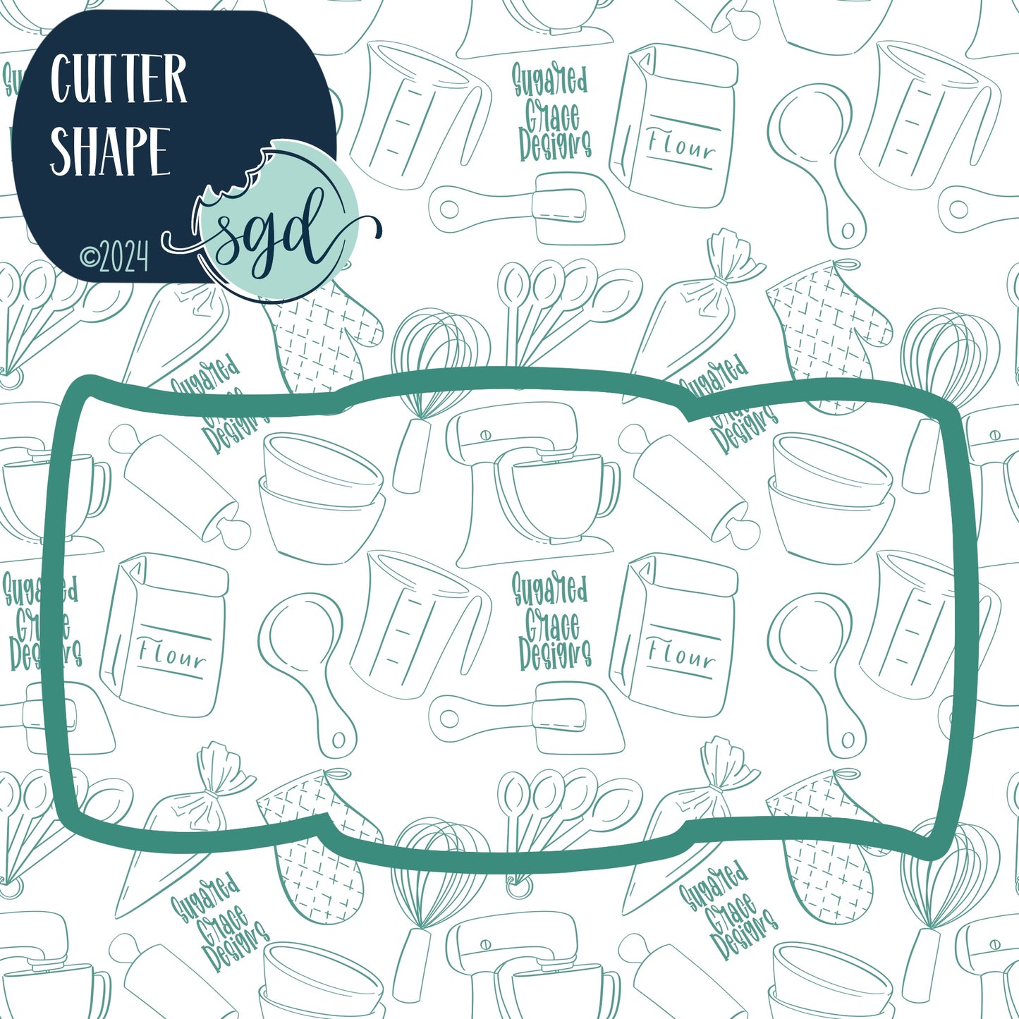 Santa's Belt Cookie Cutter and Stamp for Fondant Decorating and Cake Toppers (Copy)