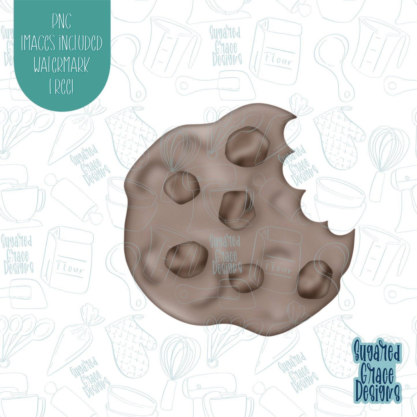 Santa Christmas Cookie cookie cutter with png images for edible ink printers including Eddie