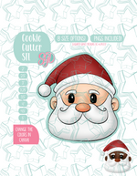 Editable Santa Claus Cookie Cutter STL File with PNG Images to Match - For 3D Printing and Edible Ink Printers