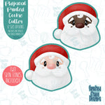 Santa clause cookie cutter with png image for edible printers including Eddie