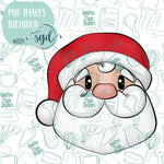 Santa Claus Cookie Cutter STL Files with PNG Images to Match - For 3d Printing and Edible Ink Printers