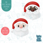 Santa clause cookie cutter with png image for edible printers including Eddie