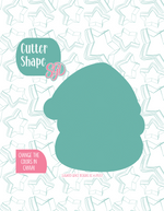 Santa Claus Cookie Cutter with PNG Images to Match - Hand Drawn Graphics for Edible Ink Printers