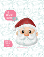 Santa Claus PNG Image Set for Edible Ink Printers - Hand Drawn Editable Graphic