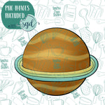 Planet Saturn Cookie Cutter with PNG Images to Match - Hand Drawn Graphics for Edible Ink Printers