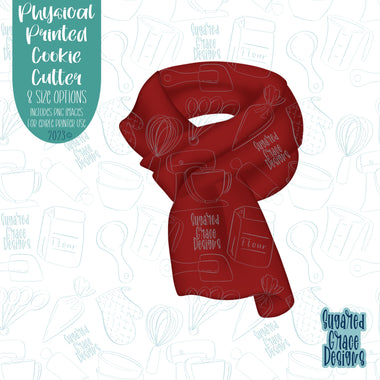 red Scarf cookie cutter with png images for edible ink printers including Eddie