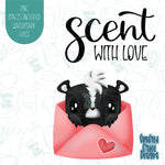 Scent with Love Skunk Cookie Cutter With Matching PNG Images for Edible Ink Printers Including Eddie