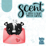 Scent With Love Skunk Cookie Cutter with Matching PNG Images for Edible Ink Printers Including Eddie