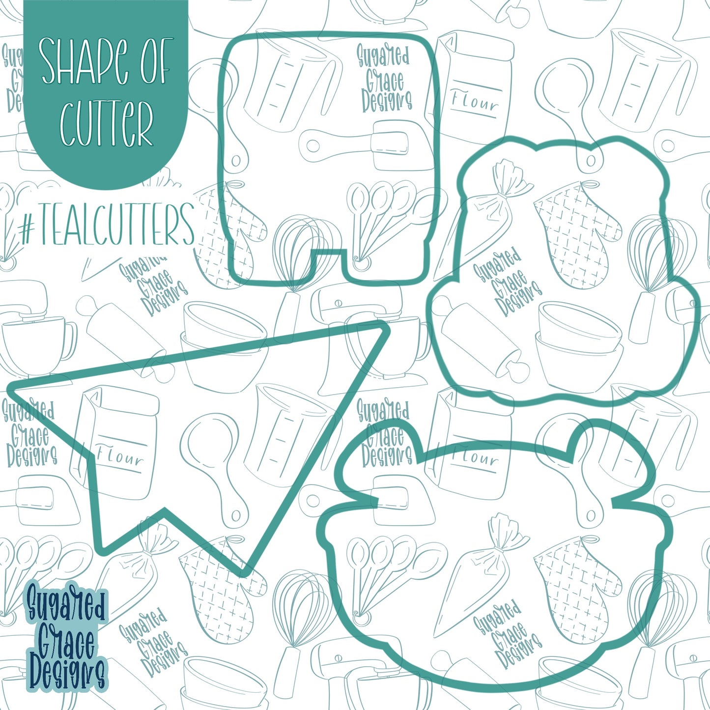 Back To School Bear Cookie Cutter Set with Matching Printable PNG Images for Edible Ink Printers Including Eddie