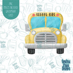 Back To School Bus Cookie Cutter With Matching PNG Images for Edible Ink Printers Including Eddie