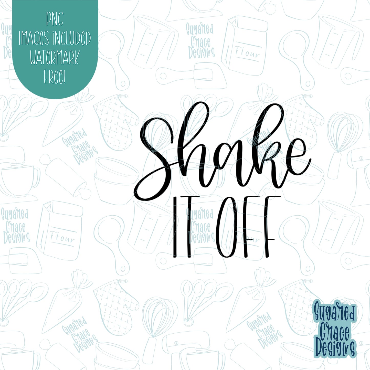 Shake it off cookie cutter with png images for edible ink printers including eddie