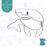 Shark Cookie Cutter with Matching PNG Images for Edible Ink Printers Including Eddie