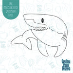 Shark Cookie Cutter with Matching PNG Images for Edible Ink Printers Including Eddie