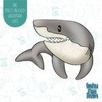 Shark Cookie Cutter with Matching PNG Images for Edible Ink Printers Including Eddie