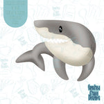 Shark Cookie Cutter STL Files for 3D Printing with Matching Printable PNG Images for Edible Ink Printers Including Eddie