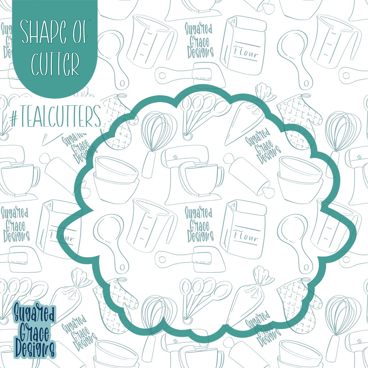 Sheep or Lamb Cookie Cutter with Matching Printable PNG Images for Edible Ink Printers Including Eddie
