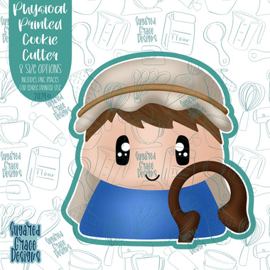 Nativity Shepherd Boy Cookie Cutter with Matching Printable PNG Images for Edible Ink Printers Including Eddie