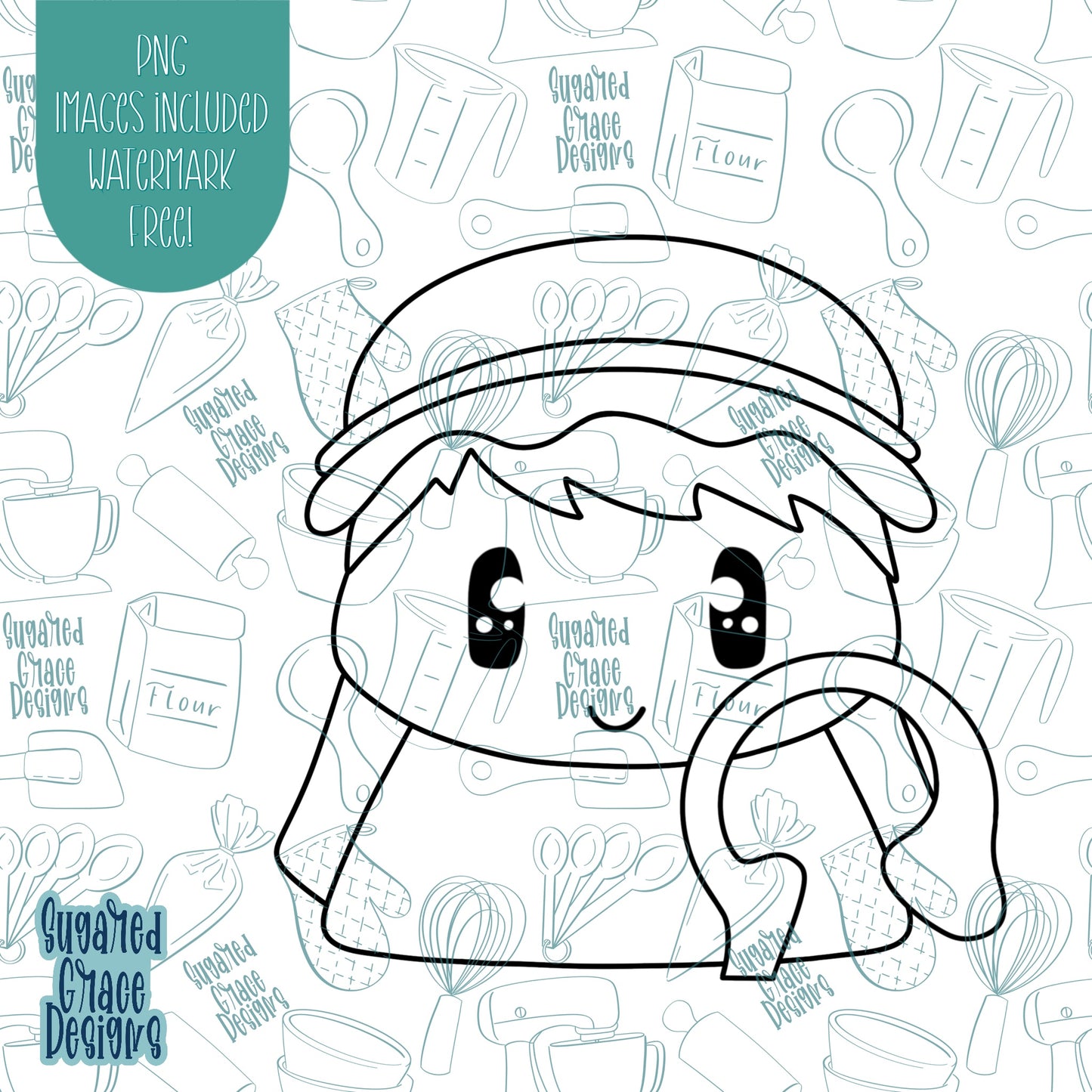Nativity Shepherd Boy Cookie Cutter with Matching Printable PNG Images for Edible Ink Printers Including Eddie