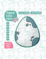 Simple Dinosaur Egg Cookie Cutter with PNG Images to Match - Hand Drawn Graphics for Edible Ink Printers