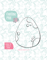Simple Dinosaur Egg Cookie Cutter STL File with PNG Images to Match - For 3D Printing and Edible Ink Printers