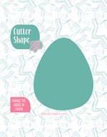 Simple Dinosaur Egg Cookie Cutter with PNG Images to Match - Hand Drawn Graphics for Edible Ink Printers