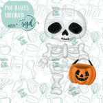 Trick or Treat Skeleton Cookie Cutter STL Files with PNG Images to Match - For 3D Printing and Edible Ink Printers