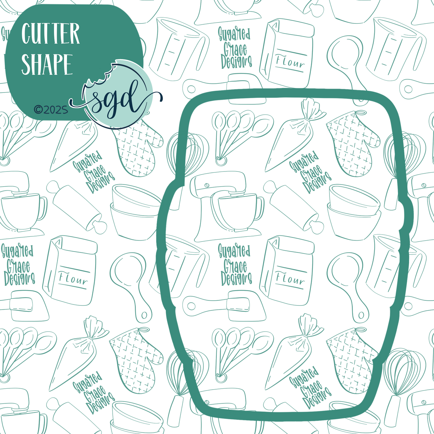 Sleeping Bag Cookie Cutter with PNG Images to Match - Hand Drawn Graphics for Edible Ink Printers