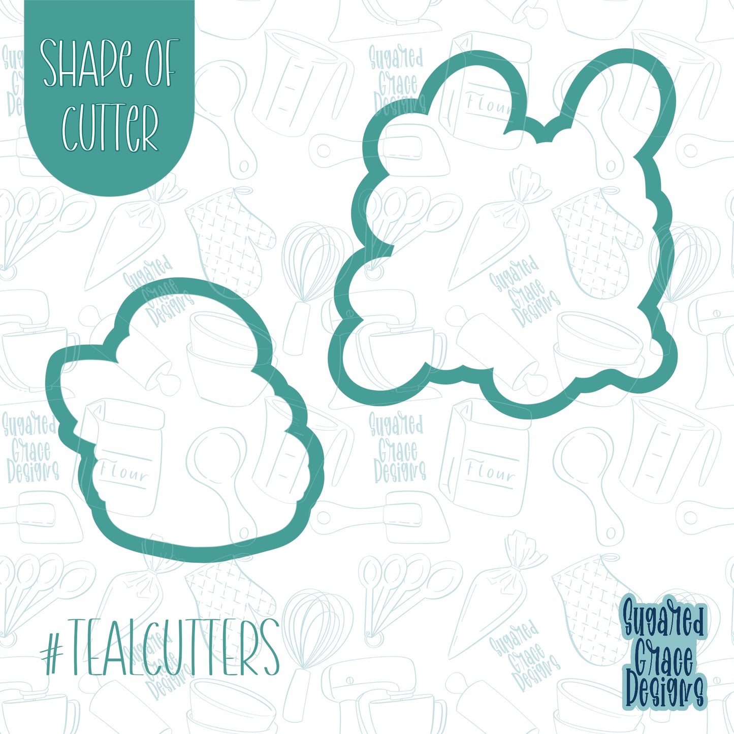 Sleigh Girl Mrs Clause cookie cutter set with png images for edible ink printers including Eddie