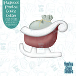 Santa’s Sleigh Cookie Cutter with png images for edible ink printers including Eddie