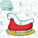 Santa Sleigh Cookie Cutter STL Files with PNG Images to Match - For 3D Printing and Edible Ink Printers