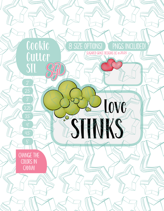 Anti Valentines Day Heart Plaque Cookie Cutter STL and PNG set