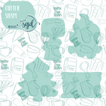 S'more Cookie Cutter STL File Set of 4 with PNG Images to Match - For 3D Printing and Edible Ink Printers