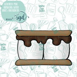 Smore Cutter STL File with PNG Images to Match - For 3D Printing and Edible Ink Printers