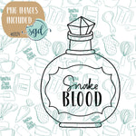 Snake Blood Potion Bottle Practice Cookie with PNG Images to Match - 3D Printed Demonstrations for Decorating Classes