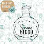 Snake Blood Potion Bottle Practice Cookie with PNG Images to Match - 3D Printed Demonstrations for Decorating Classes