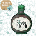 Snake Blood Potion Bottle Practice Cookie with PNG Images to Match - 3D Printed Demonstrations for Decorating Classes