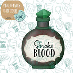 Snake Blood Potion Bottle Practice Cookie with PNG Images to Match - 3D Printed Demonstrations for Decorating Classes