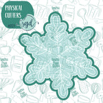 Winter Snowflake Cookie Cutter with PNG Images to Match - Hand Drawn Graphics for Edible Ink Printers