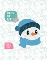 Winter Snowman Cookie Cutter with PNG Images to Match - Hand Drawn Graphics for Edible Ink Printers