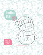 Full Body Snowman Cookie Cutter STL File with PNG Images to Match - For 3D Printing and Edible Ink Printers