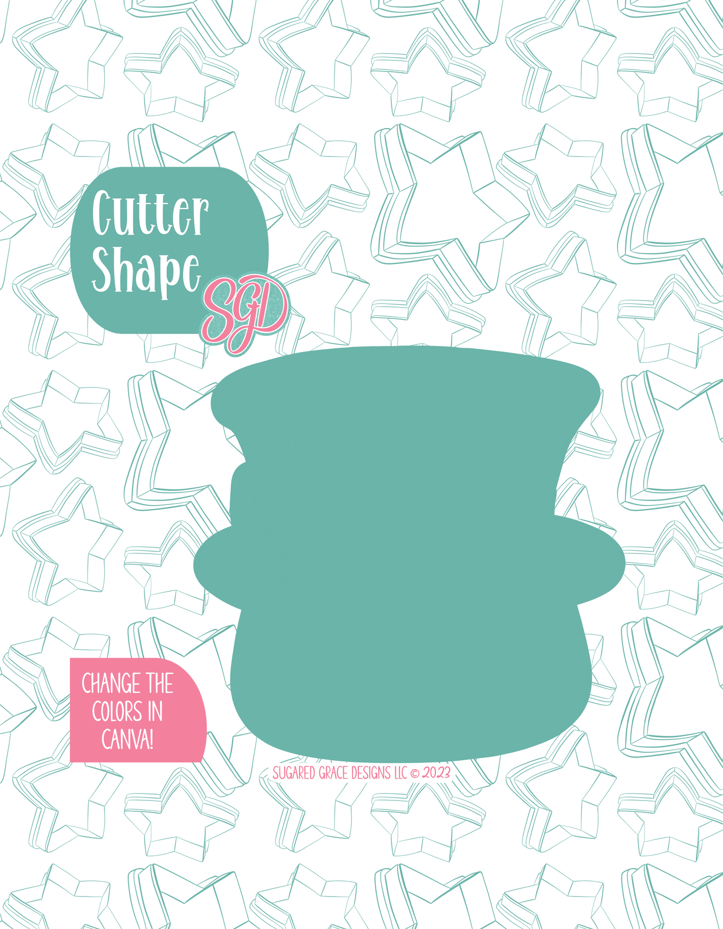Christmas Snowman Cookie Cutter with PNG Images to Match - Hand Drawn Graphics for Edible Ink Printers