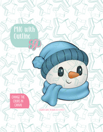 Winter Snowman Cookie Cutter STL File with PNG Images to Match - For 3D Printing and Edible Ink Printers