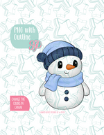Full Body Snowman Cookie Cutter STL File with PNG Images to Match - For 3D Printing and Edible Ink Printers