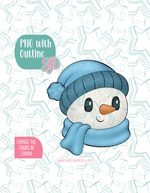 Winter Snowman Cookie Cutter with PNG Images to Match - Hand Drawn Graphics for Edible Ink Printers