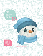 Winter Snowman Cookie Cutter STL File with PNG Images to Match - For 3D Printing and Edible Ink Printers