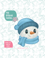 Winter Snowman Cookie Cutter with PNG Images to Match - Hand Drawn Graphics for Edible Ink Printers