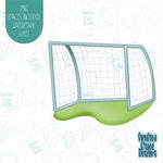 Soccer Goal Net Cookie Cutter with Matching PNG Images for Edible Ink Printers Including Eddie